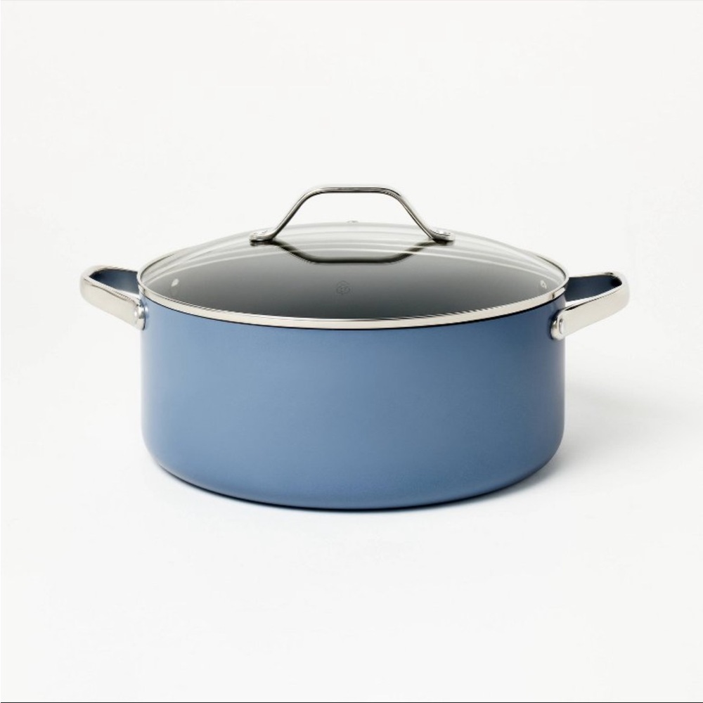 Elegant Blue Casserole Dish with Lid